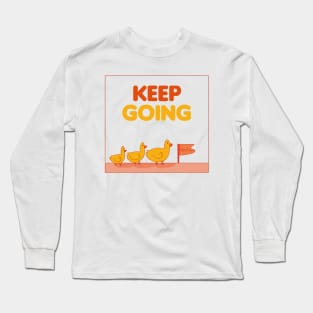 yellow duck marathon with quotes Long Sleeve T-Shirt